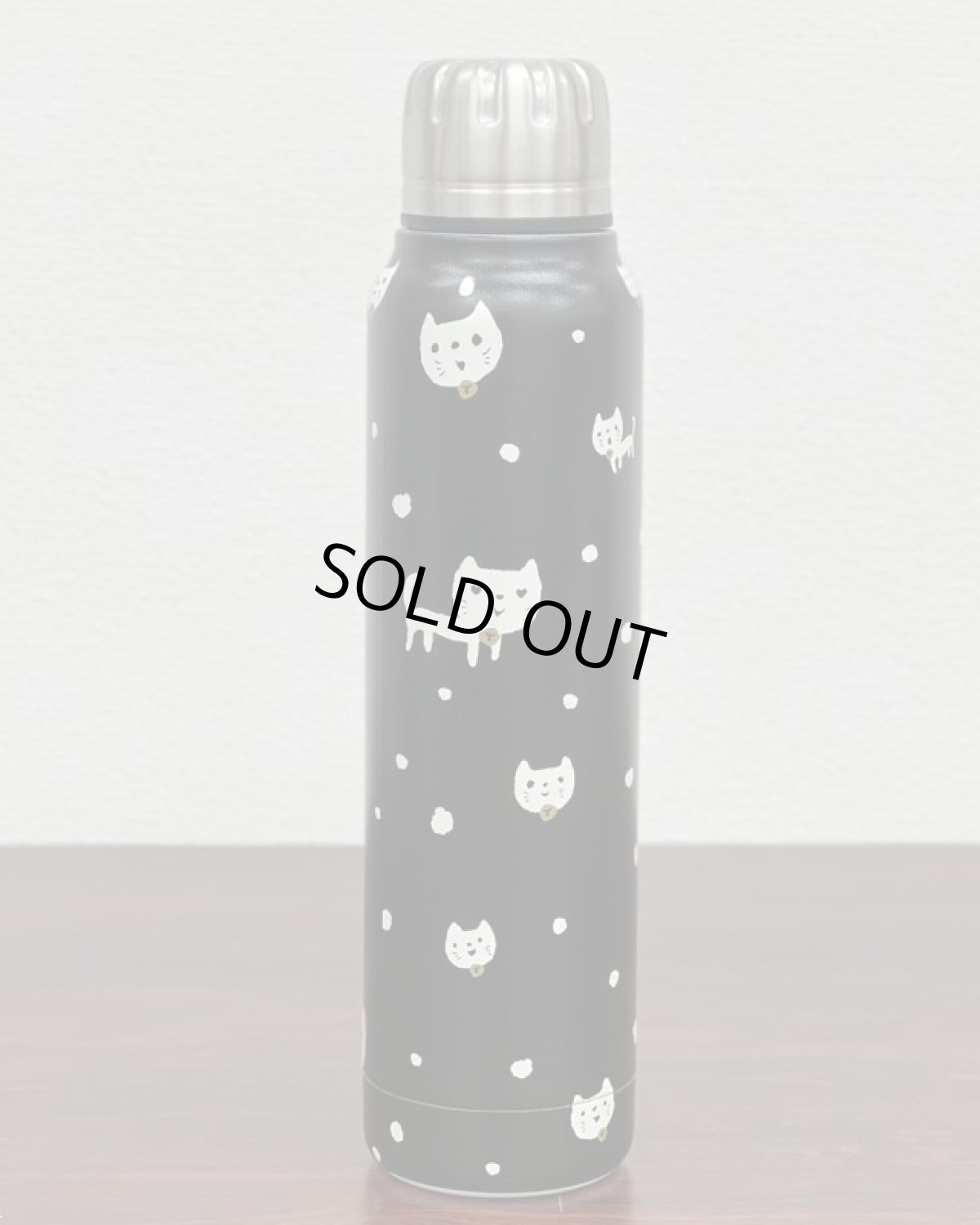 画像2: 【即納】テキスタイルサーモボトル　2100740　コーラスねこブラック (2)