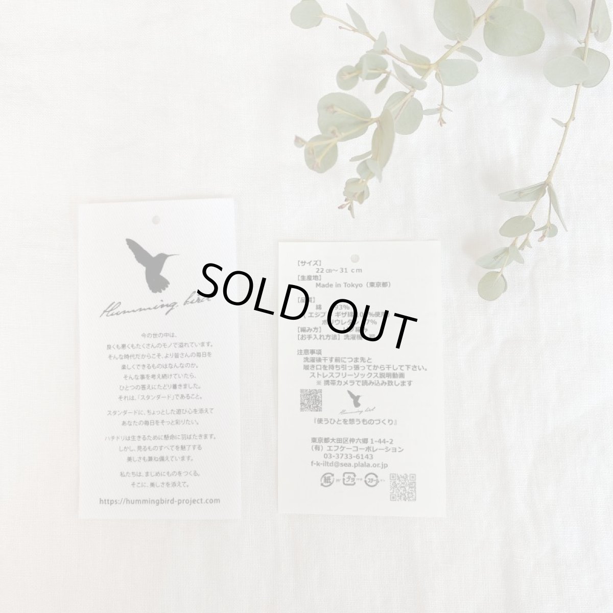 画像6: Humming bird　エジプトコットンストレスフリーソックス／ライム (6)