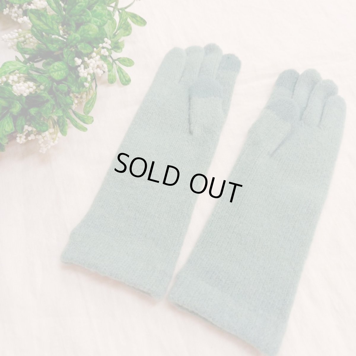 画像3: Humming bird　あったかグローブミディアム　杢ミント (3)