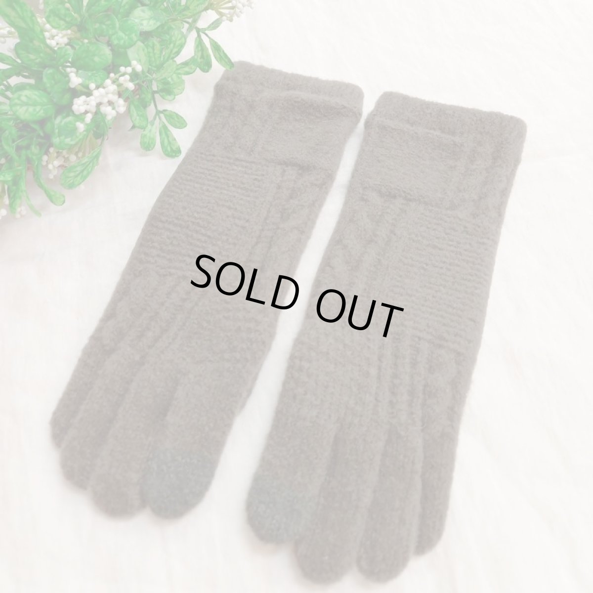 画像2: Humming bird　あったかグローブミディアム　ダークグレー (2)