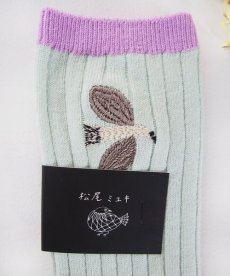 画像3: 松尾ミユキ　動物刺繍リブソックス　とり　MM785 (3)