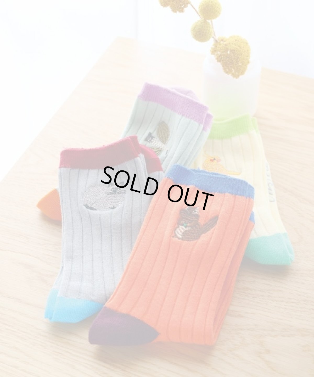 画像4: 松尾ミユキ　動物刺繍リブソックス　とり　MM785 (4)