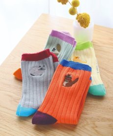 画像4: 松尾ミユキ　動物刺繍リブソックス　とり　MM785 (4)