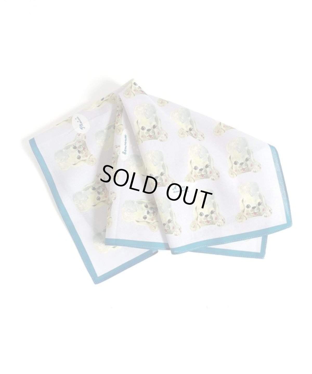 画像1: Nathalie Lete Handkerchief（ハンカチーフ）Face Poodle　NL209 (1)