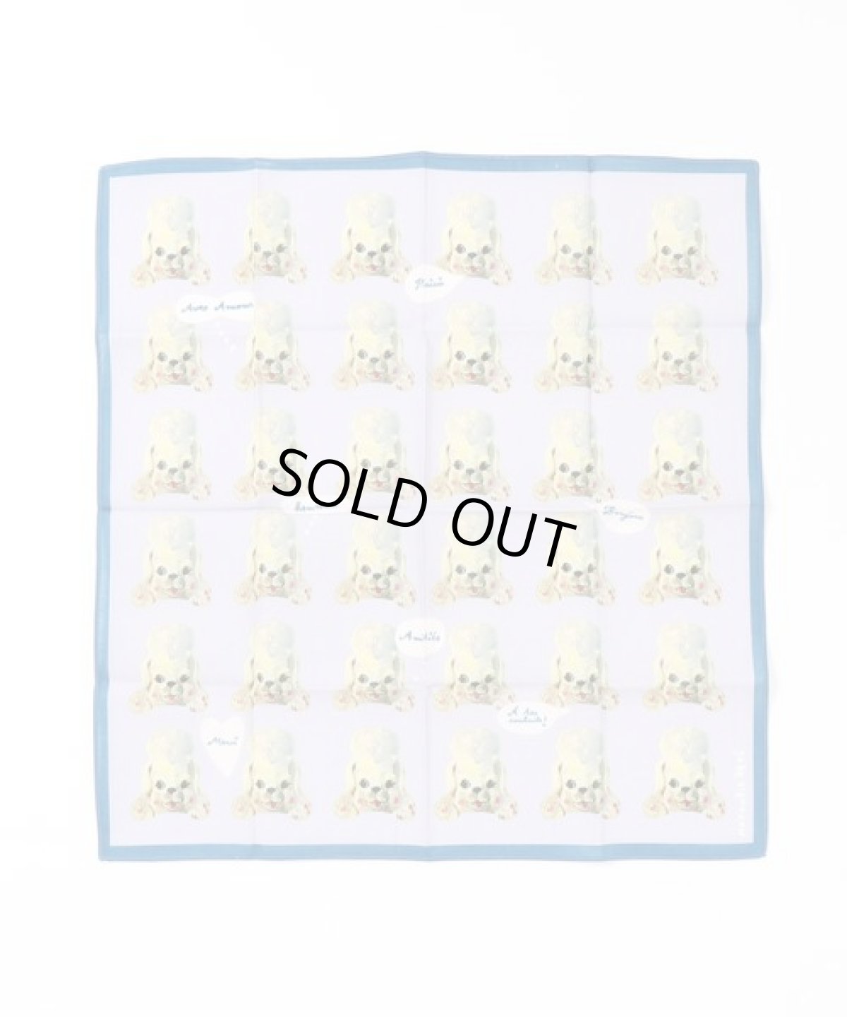 画像2: Nathalie Lete Handkerchief（ハンカチーフ）Face Poodle　NL209 (2)