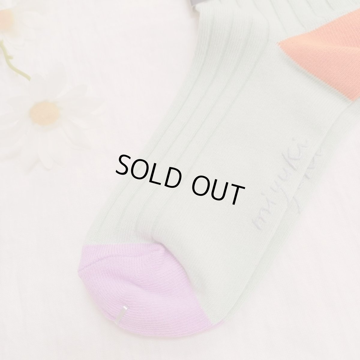 画像2: 松尾ミユキ　動物刺繍リブソックス　とり　MM785 (2)