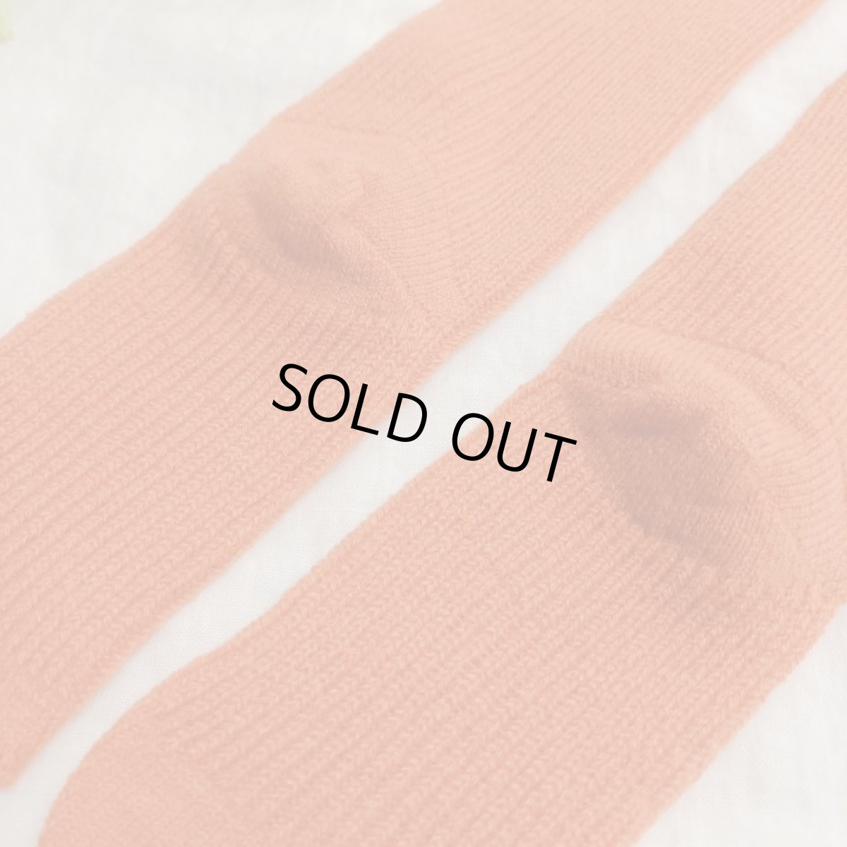 画像2: Humming bird　メリノウール　アーチフィット　無地ハイソックス　だいだい (2)