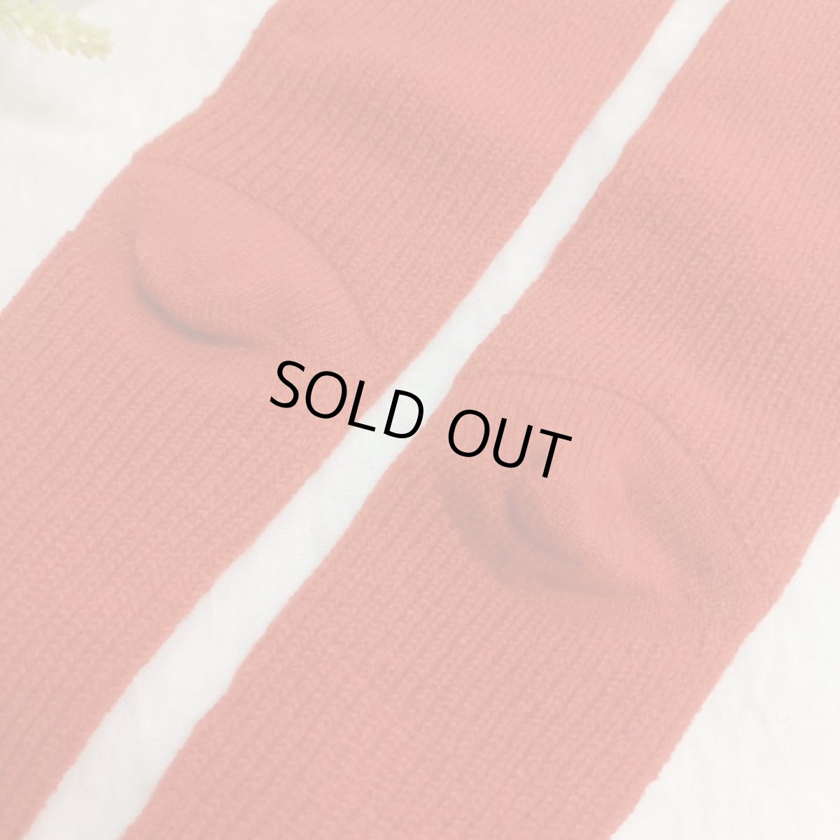 画像2: Humming bird　メリノウール　アーチフィット　無地ハイソックス　パプリカ (2)