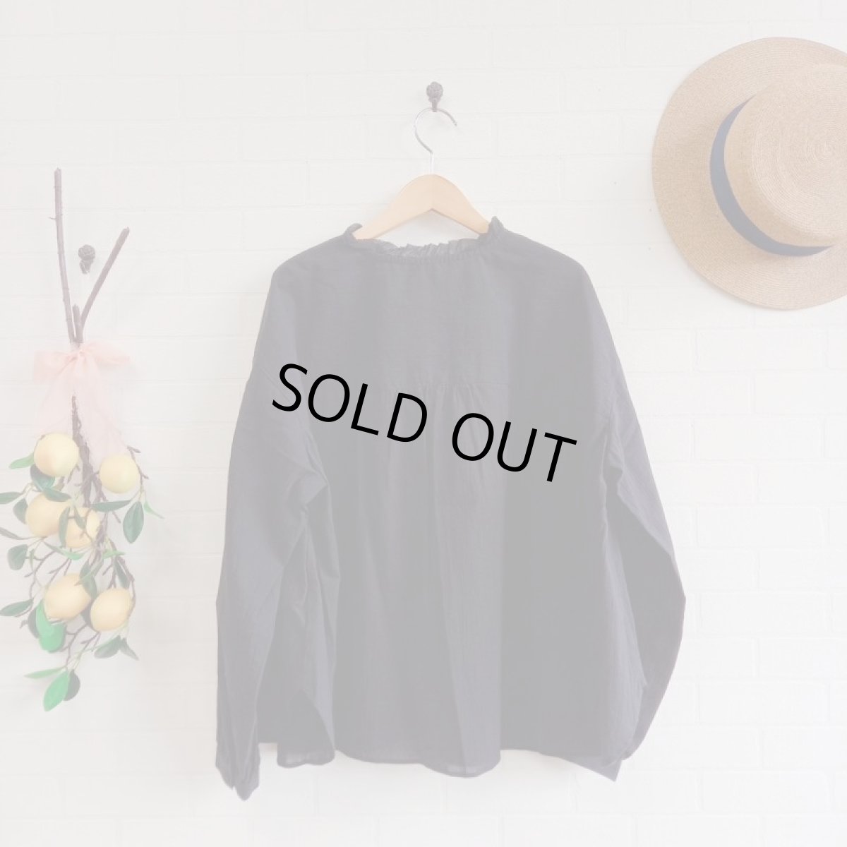 画像4: Humming bird オーガニックジョーゼットかぶり 漆黒 (4)