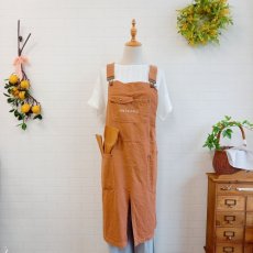 画像1: AND PACKABLE エプロン オーバーオール アンドロゴ TERRACOTTA (1)