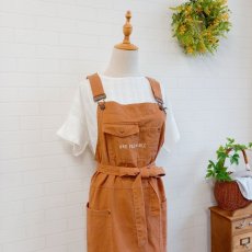 画像5: AND PACKABLE エプロン オーバーオール アンドロゴ TERRACOTTA (5)