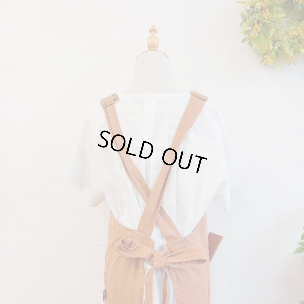 画像3: AND PACKABLE エプロン オーバーオール アンドロゴ TERRACOTTA (3)