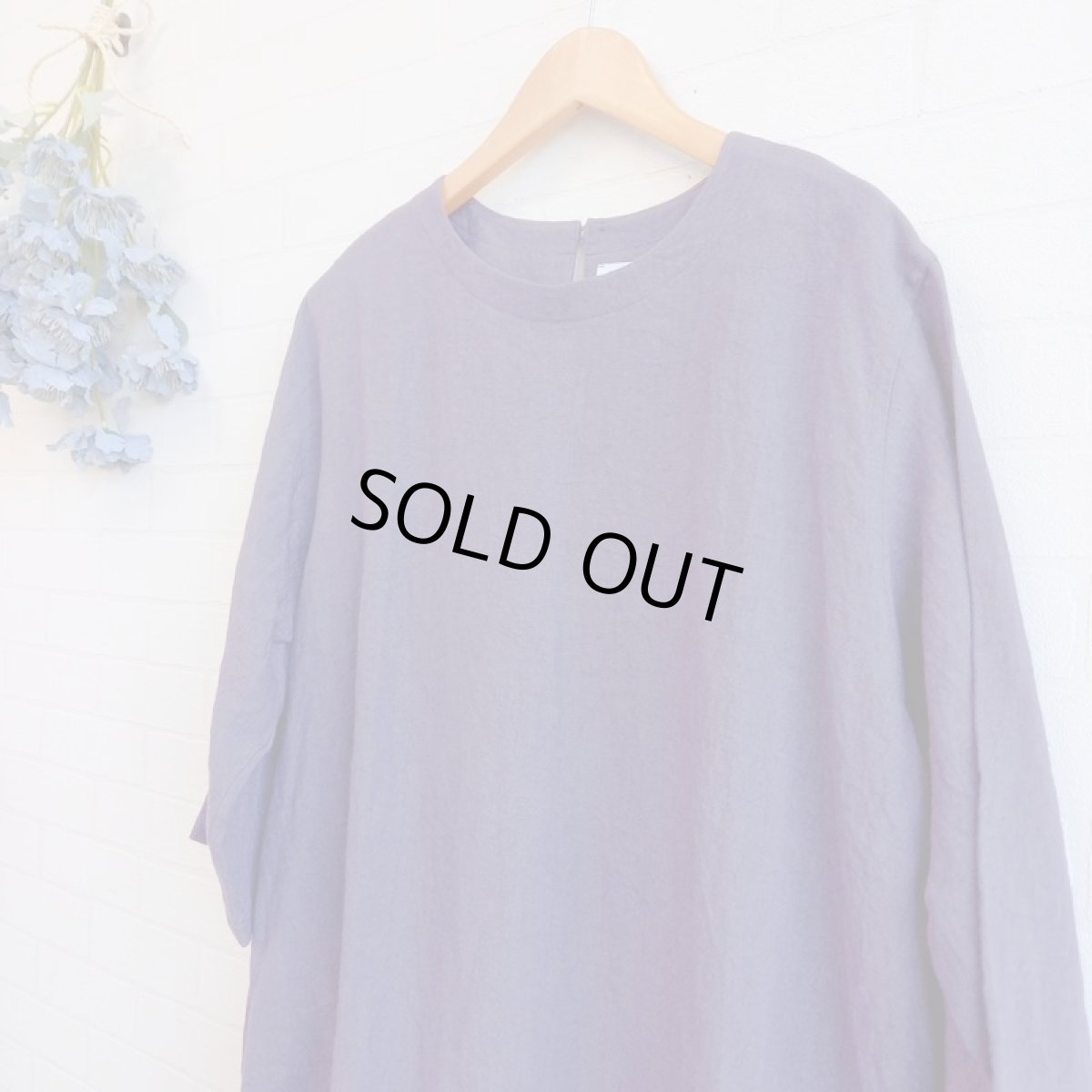 画像2: CHISHIRO　フレアワンピース　藤 (2)