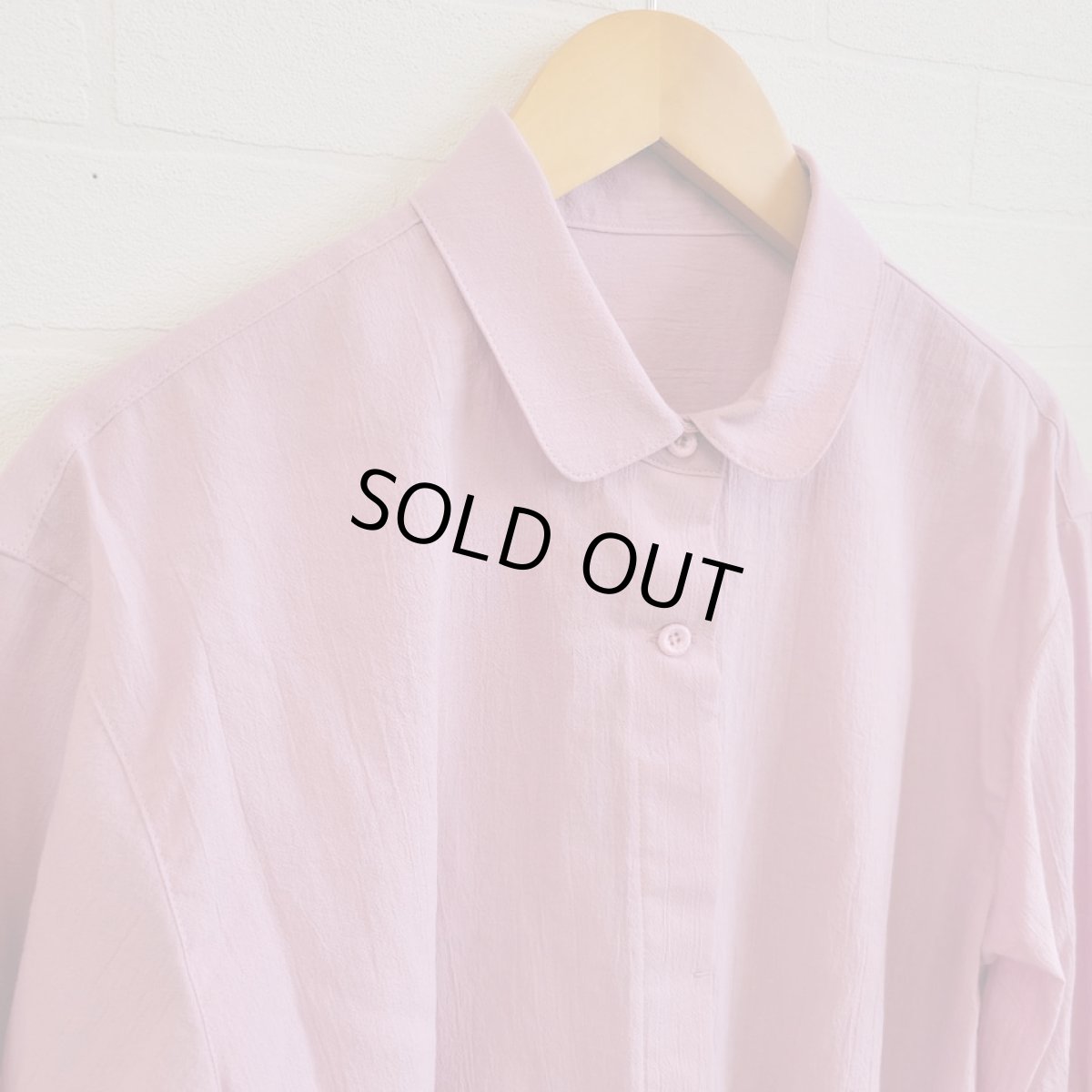 画像3: Humming bird　オーガニックジョーゼット丸衿ブラウス　紫根 (3)