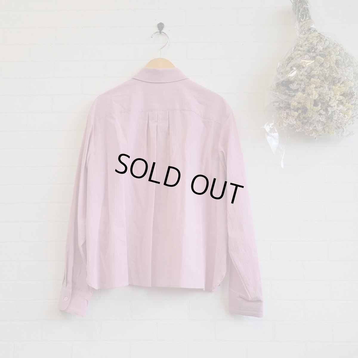 画像2: Humming bird　オーガニックジョーゼット丸衿ブラウス　紫根 (2)