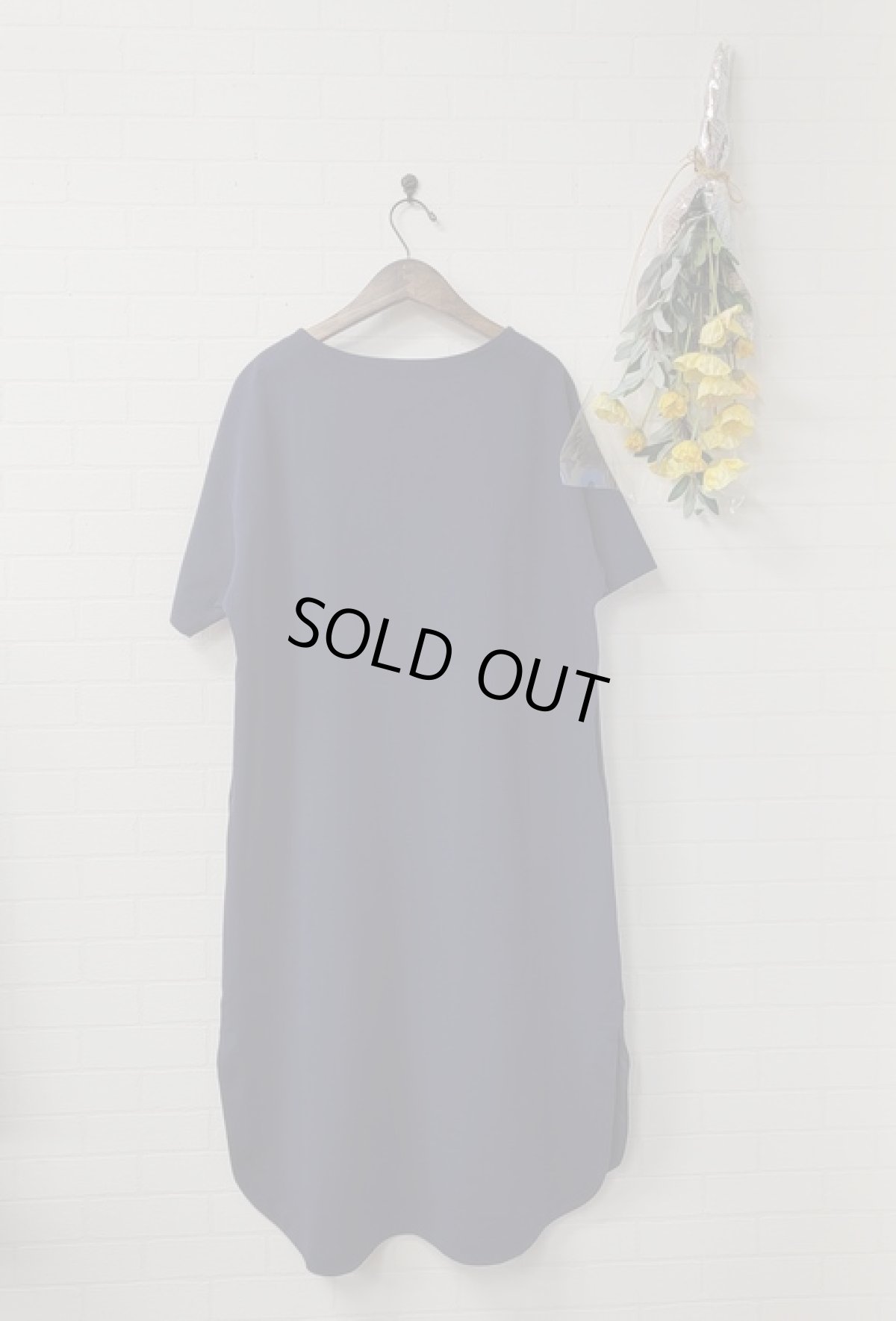 画像2: Humming bird　エーゲ海5分丈ワンピース　ネイビー (2)