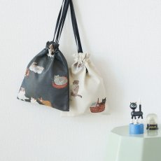 画像2: 松尾ミユキ  Drawstring bag Cats　MM372 (2)