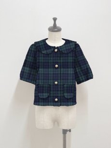 画像1: 【即納】かわいいタータンジャケット（3L）4675020 (1)