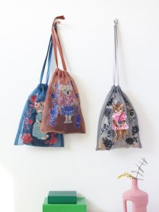 画像2: Nathalie Lete Organdy Drawstring pouch NL815 (2)