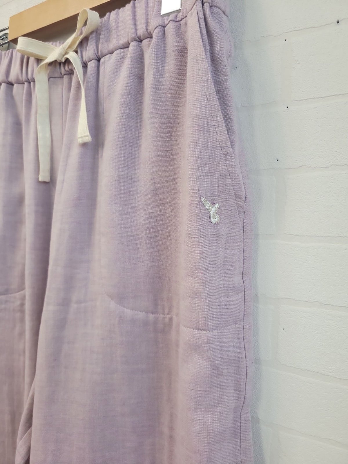 画像3: Humming bird　　オーガニックダブルガーゼワイドパンツ(M) (3)