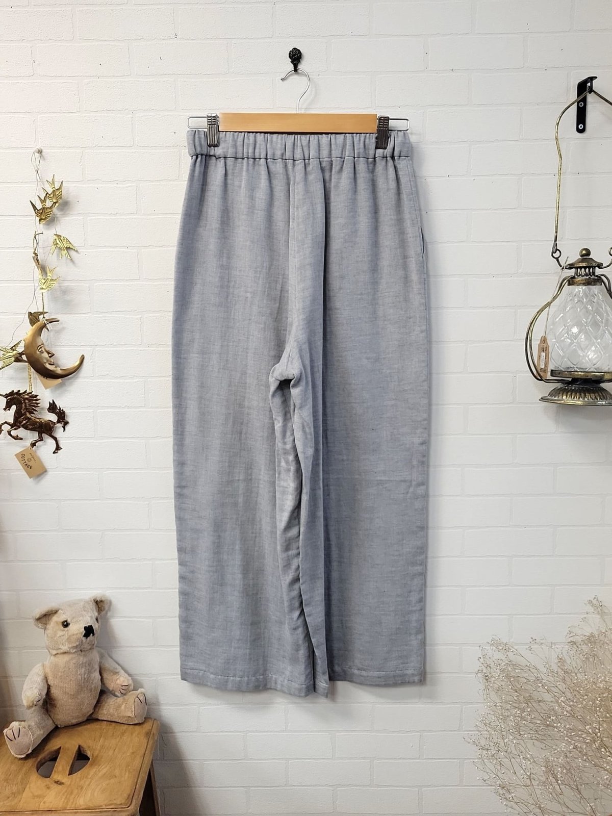 画像5: Humming bird　　オーガニックダブルガーゼワイドパンツ(M) (5)