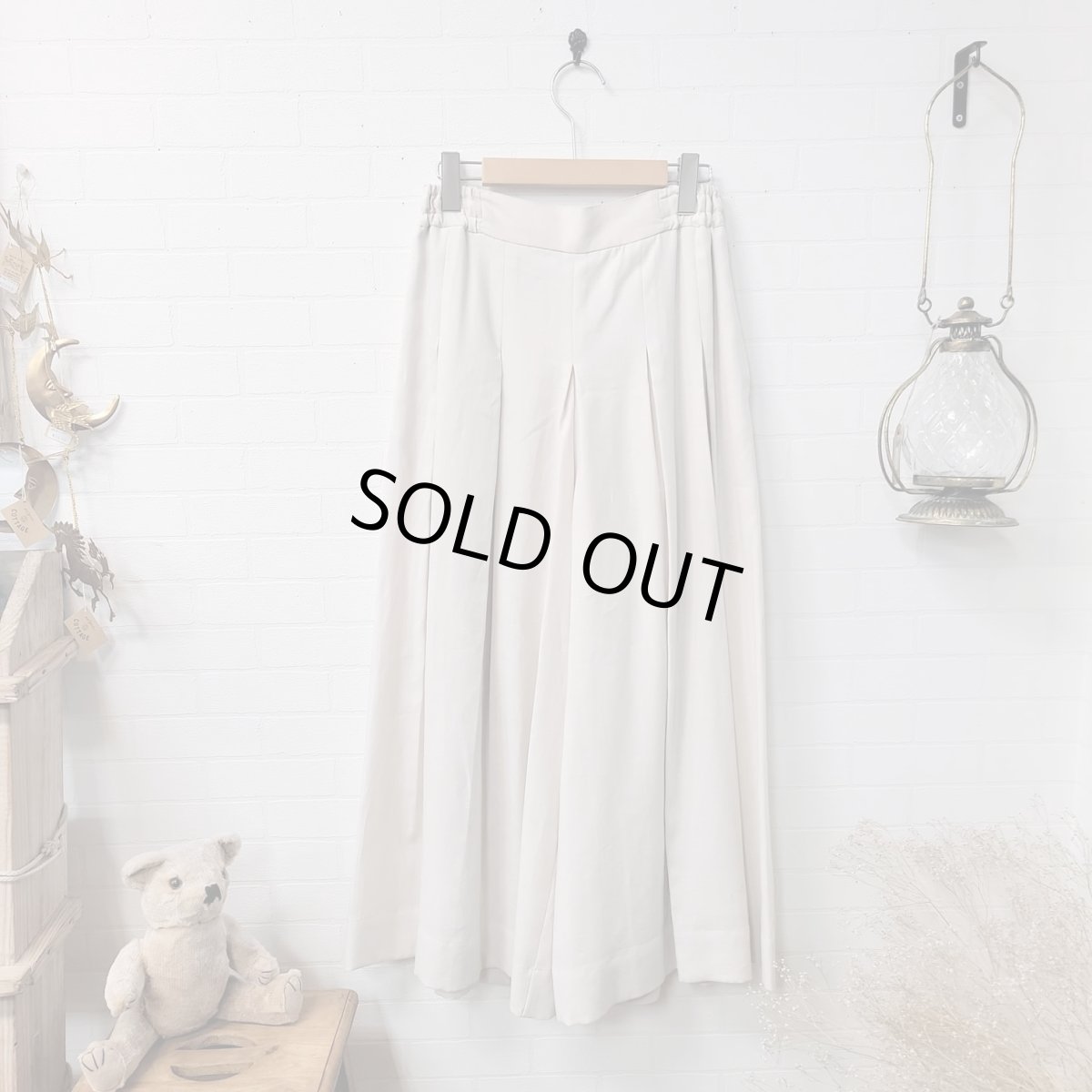 画像1: Humming bird　　フレンチリネンチューインキャンバスキュロットパンツ (1)