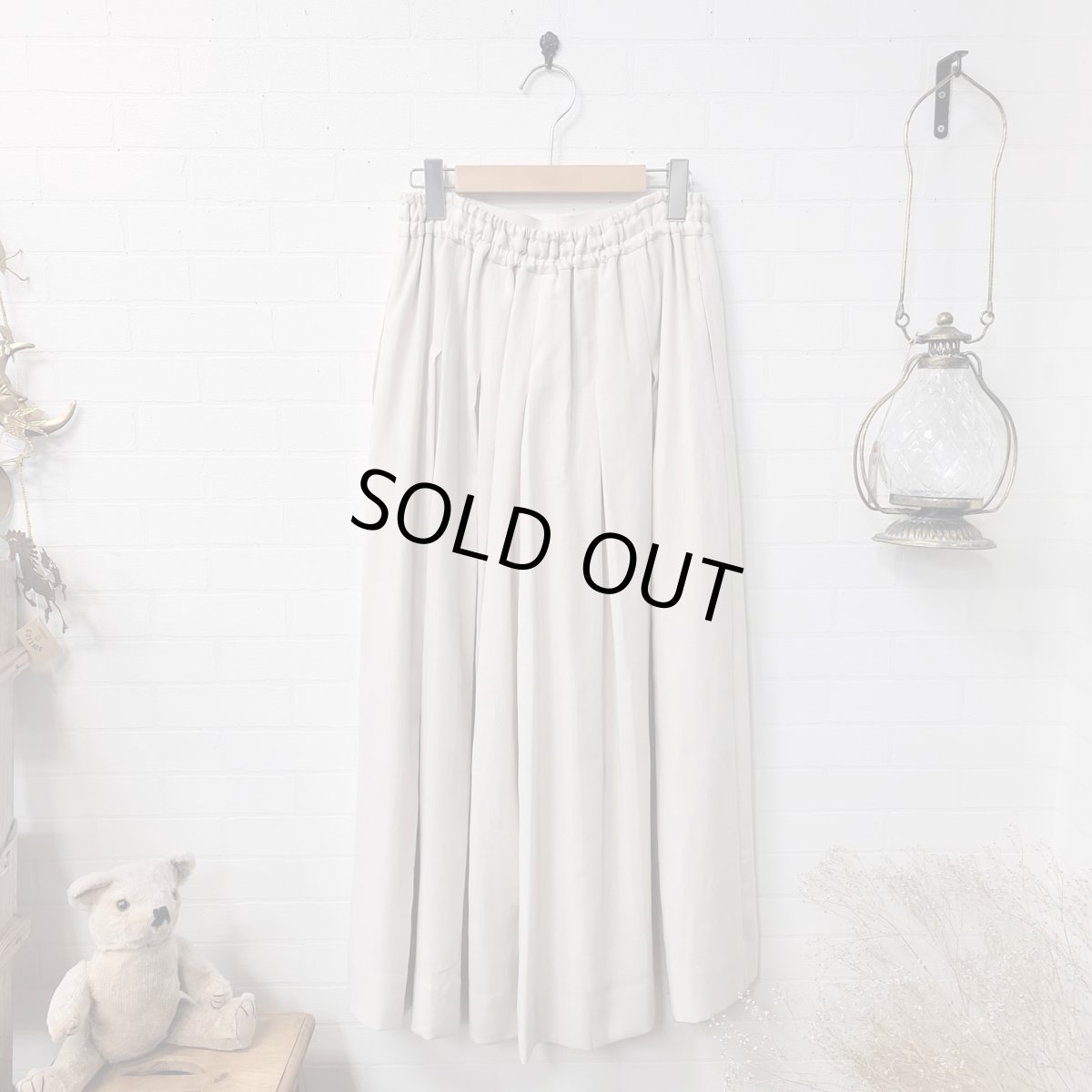 画像2: Humming bird　　フレンチリネンチューインキャンバスキュロットパンツ (2)