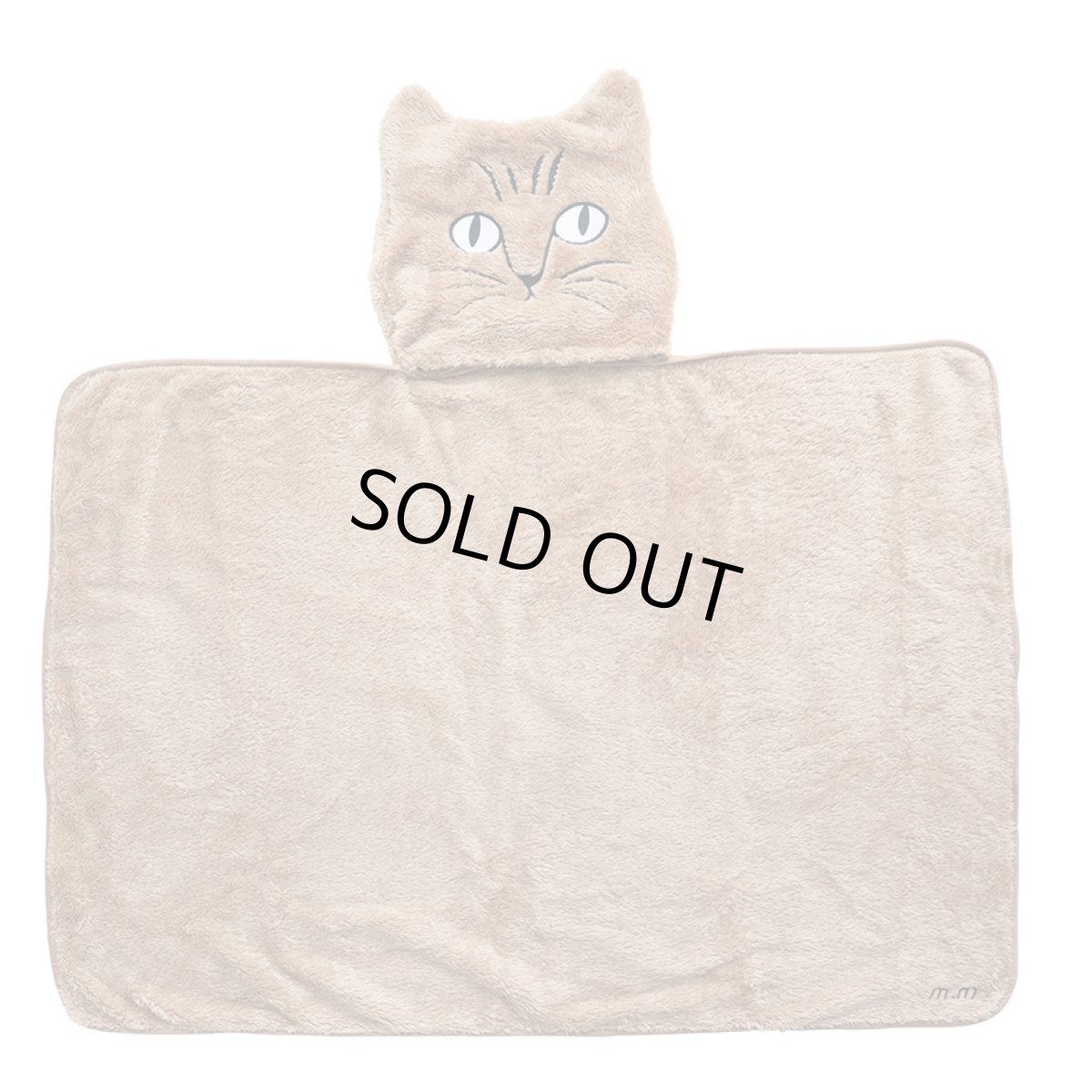 画像1: 松尾ミユキ Cat Face Blanket Beige　MM761 (1)