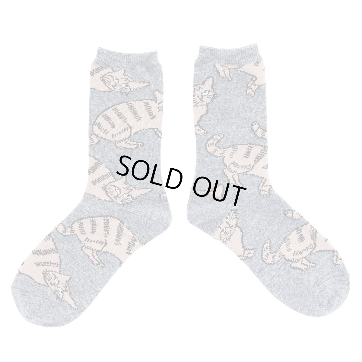 画像1: 松尾ミユキ　Cat Wool blend socks Kijitora　MM734 (1)