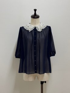 画像1: 【即納】ミルフィーユ6分袖ブラウス（M）5170130 (1)