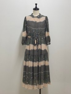 画像7: 【5月中旬〜5月下旬】リボンボーダーテキスタイルワンピース（M）5110230 (7)
