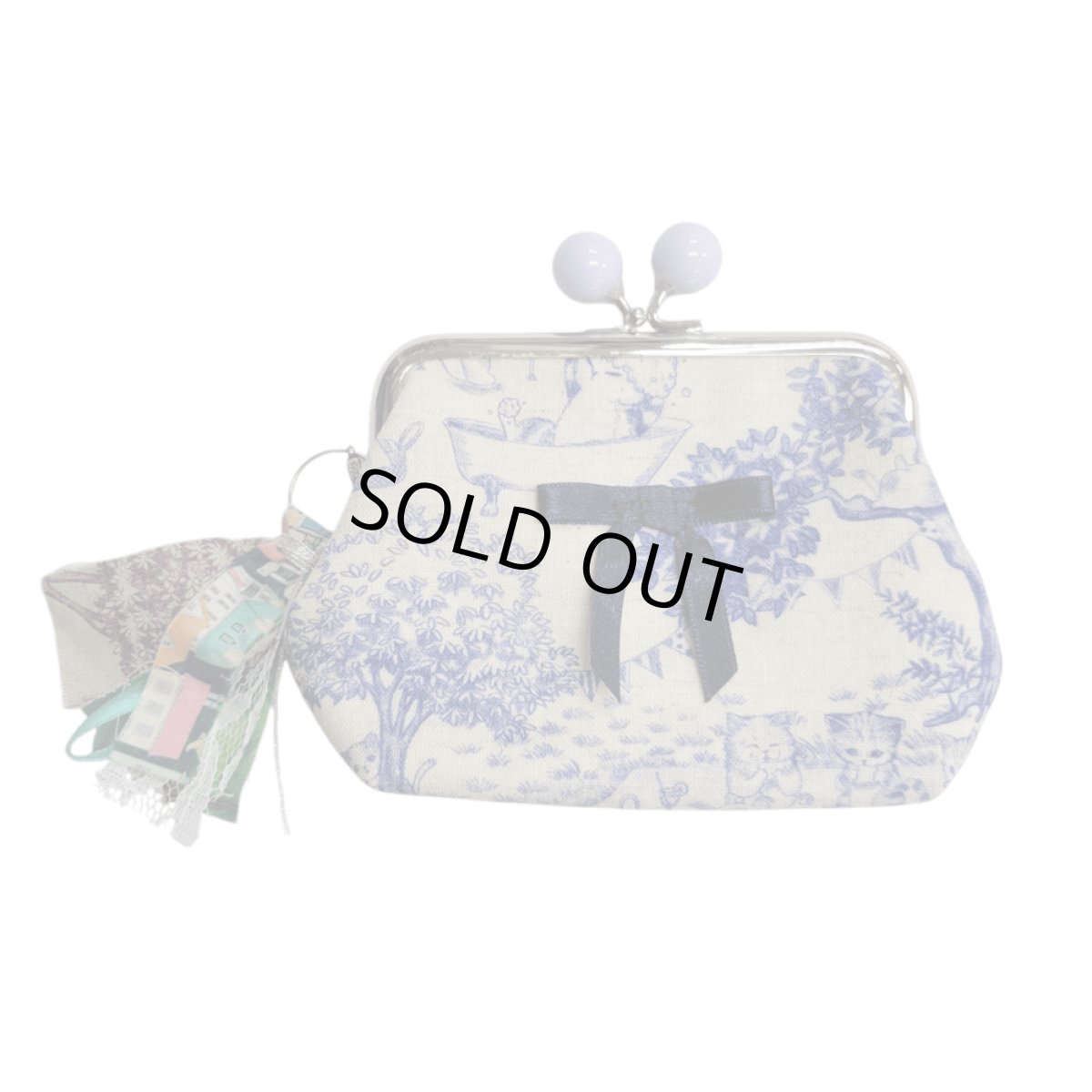 画像1: 【ハンドメイド】yukiemonがま口ポーチ　R651 (1)