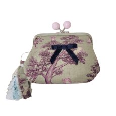 画像1: 【ハンドメイド】yukiemonがま口ポーチ　R685 (1)