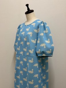 画像2: 【6月上旬〜6月中旬】スワンジャガードワンピース（3L）5610360 (2)