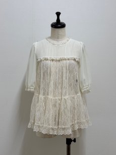 画像1: 【6月下旬〜7月上旬】レースコンビチュニック（M）5170340 (1)