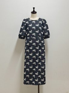 画像5: 【6月上旬〜6月中旬】スワンジャガードワンピース（3L）5610360 (5)
