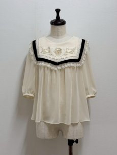 画像1: 【6月下旬〜7月上旬】スワンヨークブラウス（M）5170300 (1)