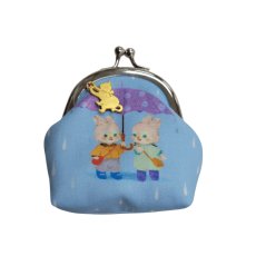 画像1: 【ハンドメイド】yukiemonがま口ポーチ(小)　R708 (1)