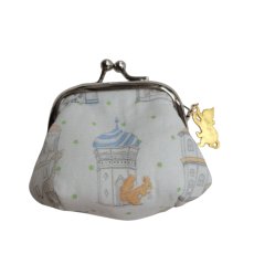画像1: 【ハンドメイド】yukiemonがま口ポーチ(ミニ)　R710 (1)