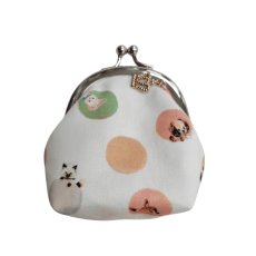 画像1: 【ハンドメイド】yukiemonがま口ポーチ(小)　R707 (1)