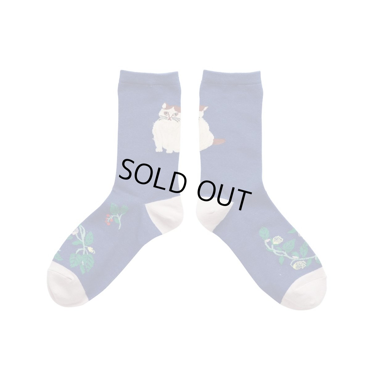 画像1: 松尾ミユキ Back Cat socks Momo MM041 (1)