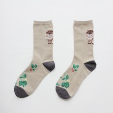 画像2: 松尾ミユキ Back Cat socks Lin MM044 (2)