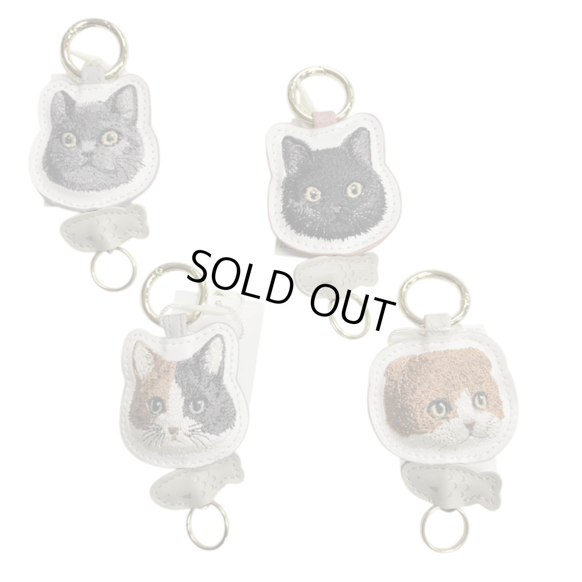 画像1: 【フラワーリング】CAT CHARITY/ダイカットチャーム付きカラビナ (1)