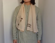 画像8: 【倉敷意匠】トラネコボンボン 畑仕事の手ぬぐい 柿渋 (8)
