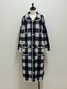 画像1: 【11月上旬〜11月中旬】ギンガムたっぷりコート（3L）5625020 (1)