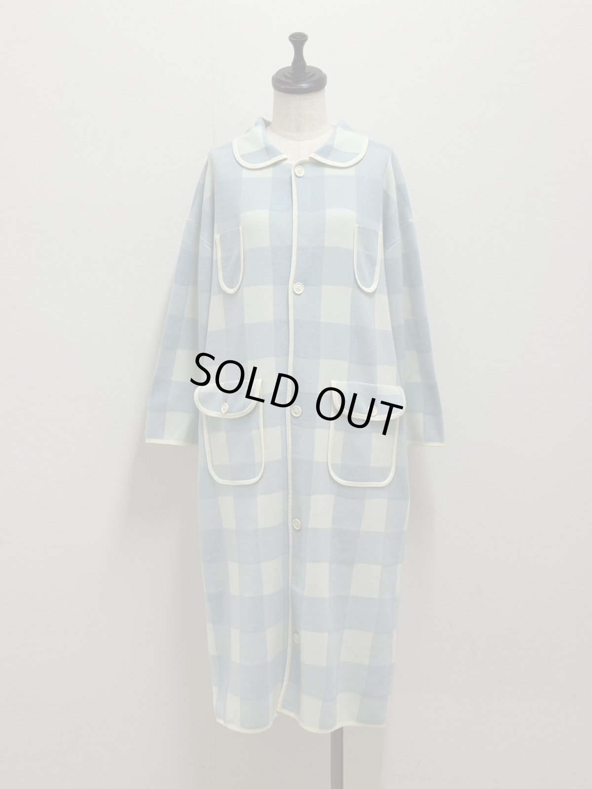 画像7: 【11月上旬〜11月中旬】ギンガムたっぷりコート（3L）5625020 (7)