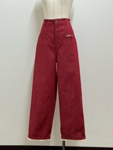 画像9: 【10月中旬〜10月下旬】リボンチャームデニムパンツ（M）5145030 (9)