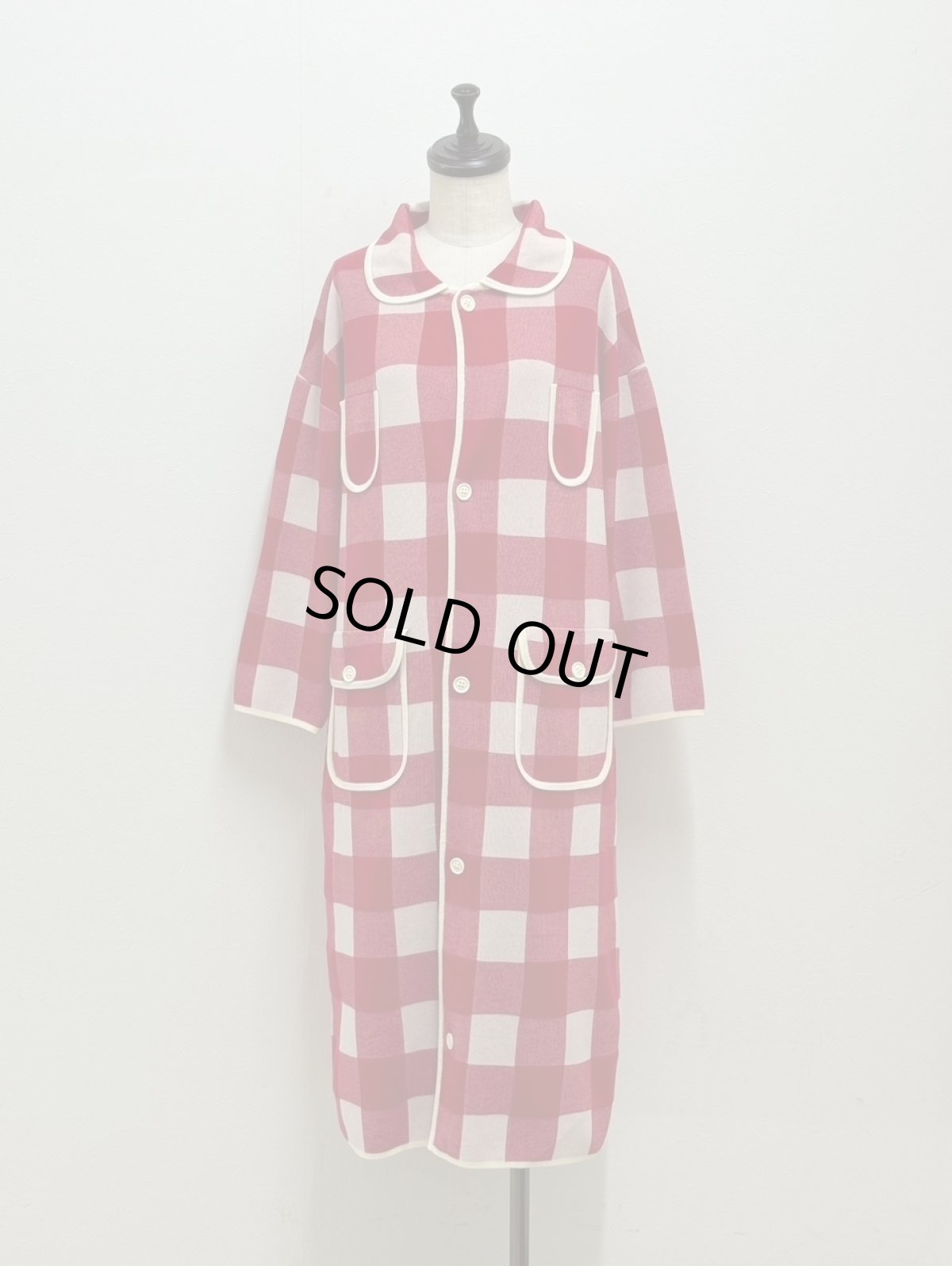 画像4: 【11月上旬〜11月中旬】ギンガムたっぷりコート（3L）5625020 (4)