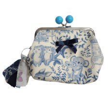画像1: 【ハンドメイド】yukiemonがま口ポーチ　Y-8 (1)