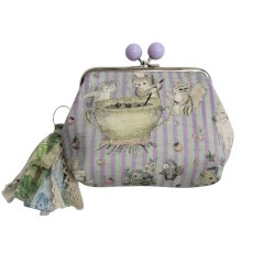 画像2: 【ハンドメイド】yukiemonがま口ポーチ　Y-5 (2)
